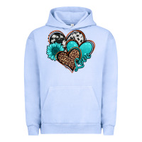 Pigment Grape Ice love turquoise hearts Urban Hoodie - Jasminsmagicworld
