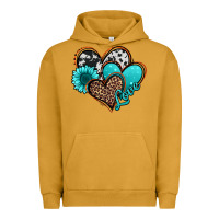 Pigment Peanut Butter love turquoise hearts Urban Hoodie - Jasminsmagicworld