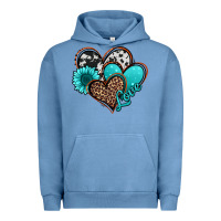 Pigment Pebble Blue love turquoise hearts Urban Hoodie - Jasminsmagicworld