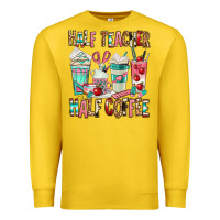 Lemon half teacher half coffee Premium Sweatshirt - texasbilliewilder