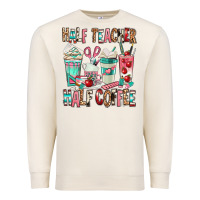 Sandshell half teacher half coffee Premium Sweatshirt - texasbilliewilder