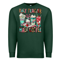Sports Green half teacher half coffee Premium Sweatshirt - texasbilliewilder