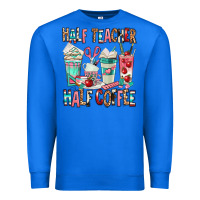 True Royal half teacher half coffee Premium Sweatshirt - texasbilliewilder