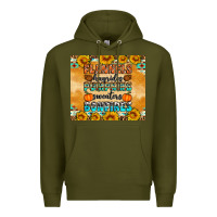 Army Green Flannes Hayrides Sweaters Bonfires Premium Hoodie - Artiststas