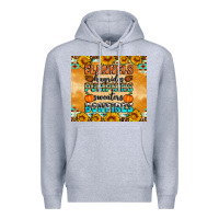 Heather Grey Flannes Hayrides Sweaters Bonfires Premium Hoodie - Artiststas