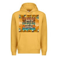 Mustard Flannes Hayrides Sweaters Bonfires Premium Hoodie - Artiststas