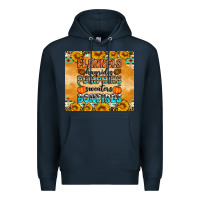 Navy Flannes Hayrides Sweaters Bonfires Premium Hoodie - Artiststas