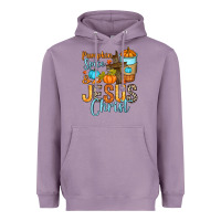 Lavender Pumpkin spice and Jesus Christ Heavyweight Hoodie - RanaPortraitStore
