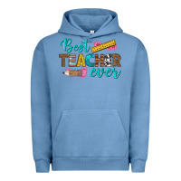 Pigment Pebble Blue best teacher ever Urban Hoodie - BundleAndBundleShop