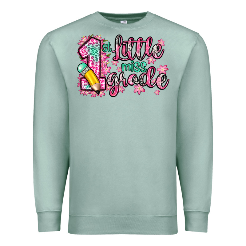 Little Miss 1st Grade Premium Sweatshirt by Zillion Design Studio | Teevron