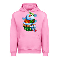 Fuchsia Pink snowman cupcake Urban Hoodie - AdoDesignShop