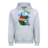 Heather Grey snowman cupcake Urban Hoodie - AdoDesignShop