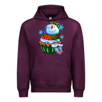 Mauve Wine snowman cupcake Urban Hoodie - AdoDesignShop
