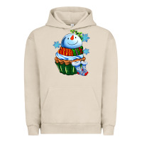 Pigment French Oak snowman cupcake Urban Hoodie - AdoDesignShop