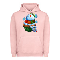 Pigment Salmon snowman cupcake Urban Hoodie - AdoDesignShop