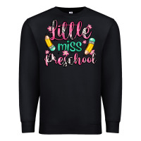 Black little miss preschool Premium Sweatshirt - Zillion Design Studio