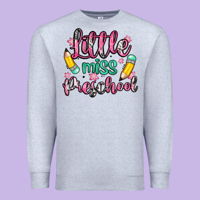 Little Miss Preschool Premium Sweatshirt Designed By Zillion Design Studio