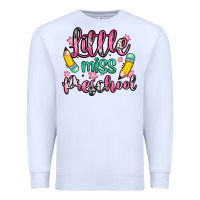 White little miss preschool Premium Sweatshirt - Zillion Design Studio
