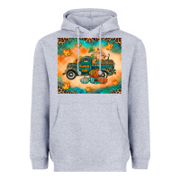 Heather Grey Pumpkin farm Heavyweight Hoodie - RanaPortraitStore