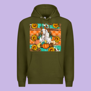 Goat Family Fall Pumpkins Gemstone Premium Hoodie Designed By Artiststas