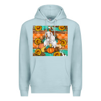 Blue Mist Goat family fall pumpkins gemstone Premium Hoodie - Artiststas