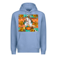 Colony Blue Goat family fall pumpkins gemstone Premium Hoodie - Artiststas