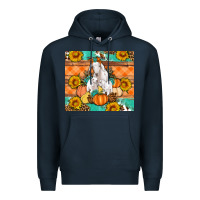 Navy Goat family fall pumpkins gemstone Premium Hoodie - Artiststas