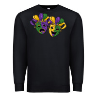 Black mardi gras mask Premium Sweatshirt - RanaPortraitStore