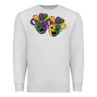 Dove Grey mardi gras mask Premium Sweatshirt - RanaPortraitStore