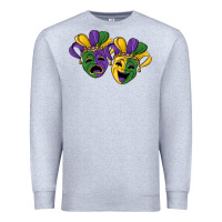 Heather Grey mardi gras mask Premium Sweatshirt - RanaPortraitStore