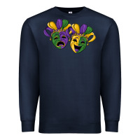 Navy mardi gras mask Premium Sweatshirt - RanaPortraitStore