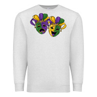 Oatmeal Heather mardi gras mask Premium Sweatshirt - RanaPortraitStore