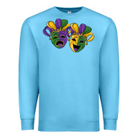 Ocean Blue mardi gras mask Premium Sweatshirt - RanaPortraitStore