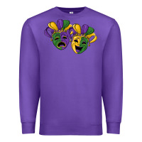 Purple mardi gras mask Premium Sweatshirt - RanaPortraitStore