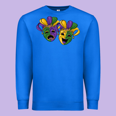 Mardi Gras Mask Premium Sweatshirt Designed By Ranaportraitstore