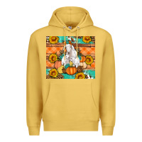 Antique Gold Goat family fall pumpkins gemstone Premium Hoodie - Artiststas