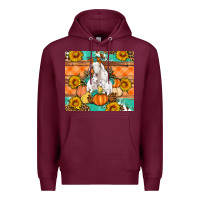 Burgundy Goat family fall pumpkins gemstone Premium Hoodie - Artiststas