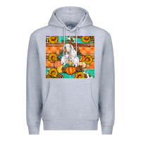 Heather Grey Goat family fall pumpkins gemstone Premium Hoodie - Artiststas