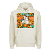 Oatmeal Heather Goat family fall pumpkins gemstone Premium Hoodie - Artiststas