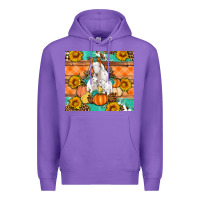 Purple Goat family fall pumpkins gemstone Premium Hoodie - Artiststas