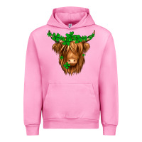 St. Patrick’s Day Long Hair Shaggy Cow Urban Hoodie | Teevron