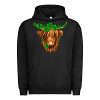 Pigment Black St. Patrick’s Day Long Hair Shaggy Cow Urban Hoodie - Jasminsmagicworld
