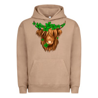Pigment Burro St. Patrick’s Day Long Hair Shaggy Cow Urban Hoodie - Jasminsmagicworld