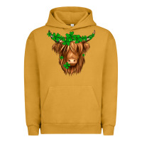 Pigment Peanut Butter St. Patrick’s Day Long Hair Shaggy Cow Urban Hoodie - Jasminsmagicworld