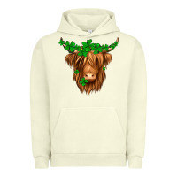 Pigment Pistachio St. Patrick’s Day Long Hair Shaggy Cow Urban Hoodie - Jasminsmagicworld
