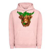 Pigment Salmon St. Patrick’s Day Long Hair Shaggy Cow Urban Hoodie - Jasminsmagicworld