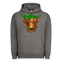 Pigment Tornado St. Patrick’s Day Long Hair Shaggy Cow Urban Hoodie - Jasminsmagicworld