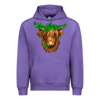 Tulip St. Patrick’s Day Long Hair Shaggy Cow Urban Hoodie - Jasminsmagicworld