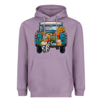 Lavender Fall Pumpkin Farm Truck Heavyweight Hoodie - RanaPortraitStore
