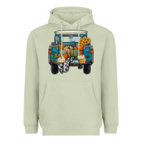 Matcha Fall Pumpkin Farm Truck Heavyweight Hoodie - RanaPortraitStore